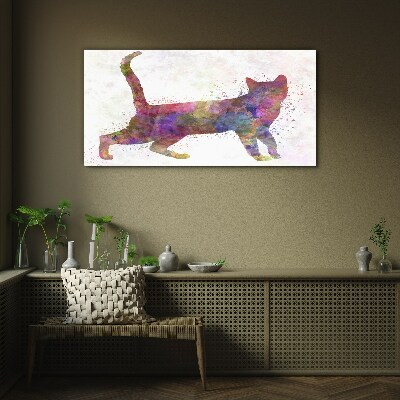 Obraz na skle Abstraktné zvieracie mačka