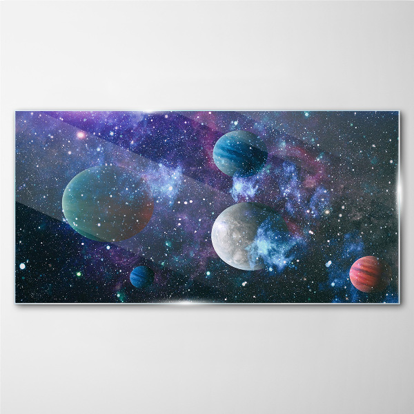 Obraz na skle Kozmická planetárna krajina
