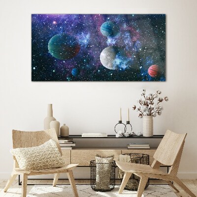 Obraz na skle Kozmická planetárna krajina