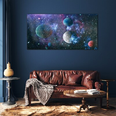 Obraz na skle Kozmická planetárna krajina