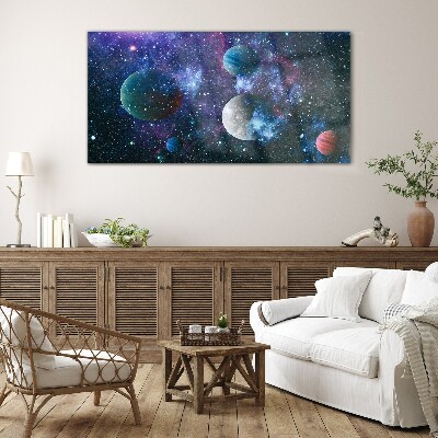 Obraz na skle Kozmická planetárna krajina