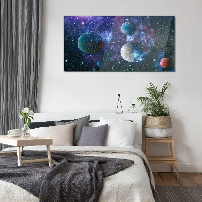 Obraz na skle Kozmická planetárna krajina