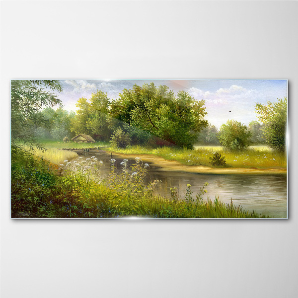 Obraz na skle Lesné rieka príroda