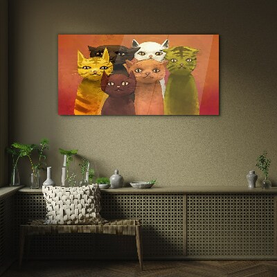 Skleneny obraz Abstrakcie zvierat mačky
