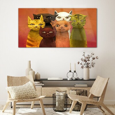Skleneny obraz Abstrakcie zvierat mačky