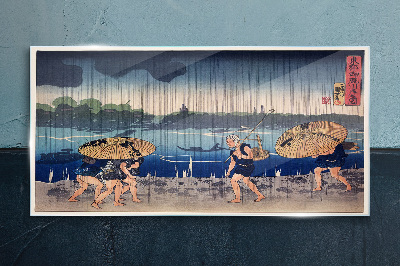 Sklenený obraz Rieka ázijský dážď