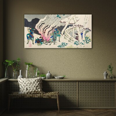 Sklenený obraz Abstrakcie ázie samurai