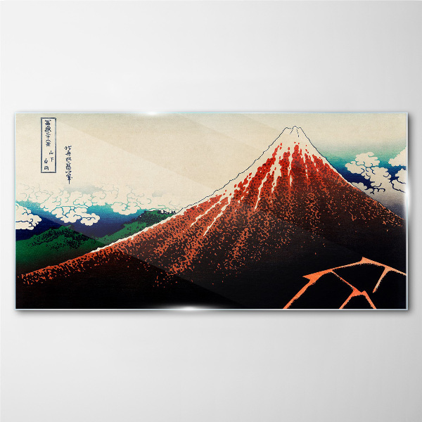 Sklenený obraz Sopka Fuji vo farbách Japonska