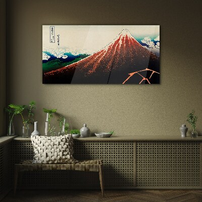 Sklenený obraz Sopka Fuji vo farbách Japonska