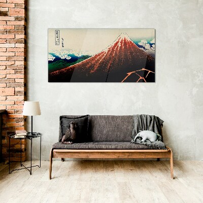 Sklenený obraz Sopka Fuji vo farbách Japonska