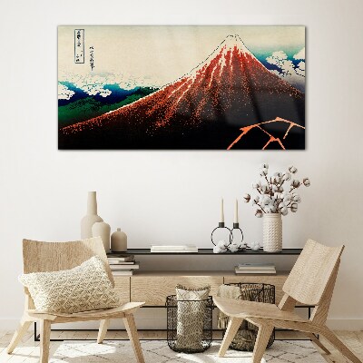 Sklenený obraz Sopka Fuji vo farbách Japonska