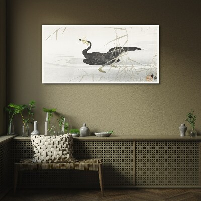 Sklenený obraz Ázia lake zvierací vták