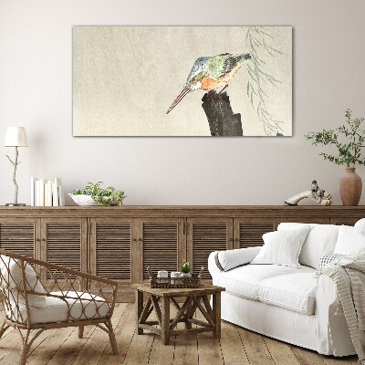 Sklenený obraz Zvieratá vtáky rybárik