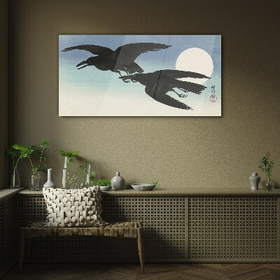 Sklenený obraz Zvieracie vták krádeže obloha