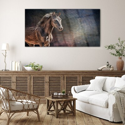 Skleneny obraz Abstraktné zvieracie kone