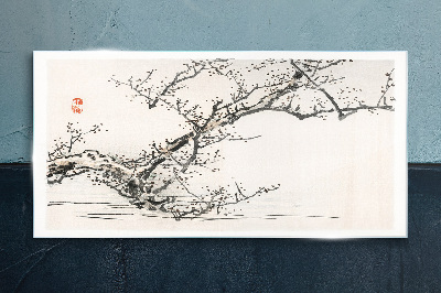 Sklenený obraz Ázijské konáre stromov