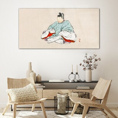 Sklenený obraz Japonský umelec v tradičnom kroji