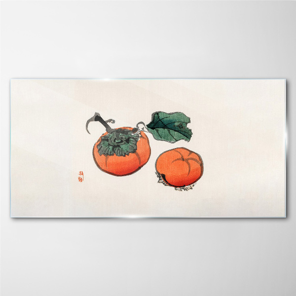 Obraz na skle Persimmons na svetlom pozadí