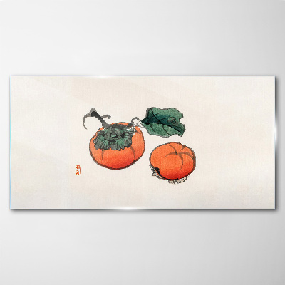 Obraz na skle Persimmons na svetlom pozadí
