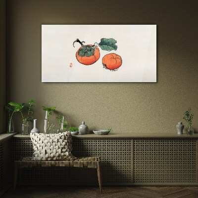 Obraz na skle Persimmons na svetlom pozadí