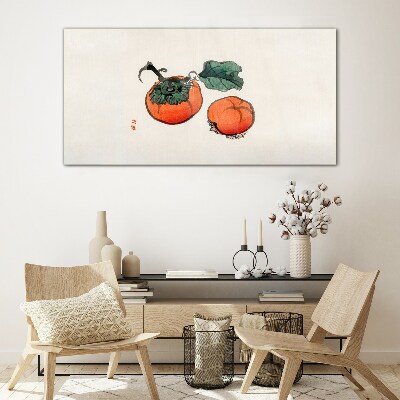 Obraz na skle Persimmons na svetlom pozadí
