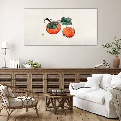 Obraz na skle Persimmons na svetlom pozadí