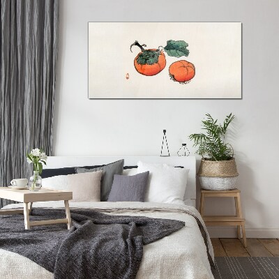 Obraz na skle Persimmons na svetlom pozadí