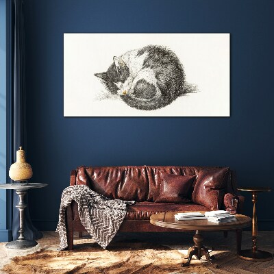 Obraz na skle Kreslenie zvierat mačka