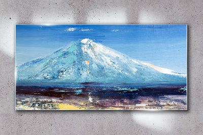 Skleneny obraz Abstrakcia lake mount nebo