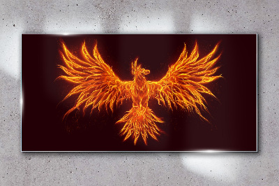 Skleneny obraz Horiaci Phoenix