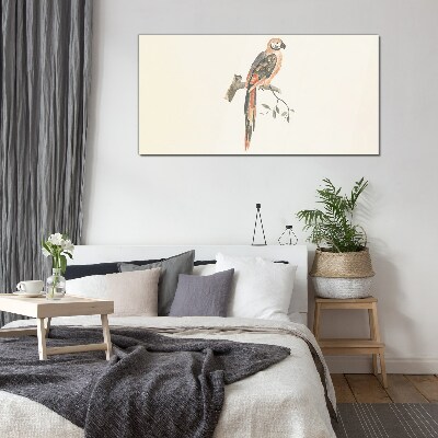 Obraz na skle Zvieracie vták pobočka