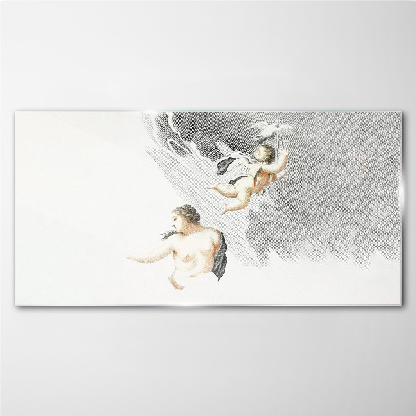 Obraz na skle Kreslenie starovekých anjelov