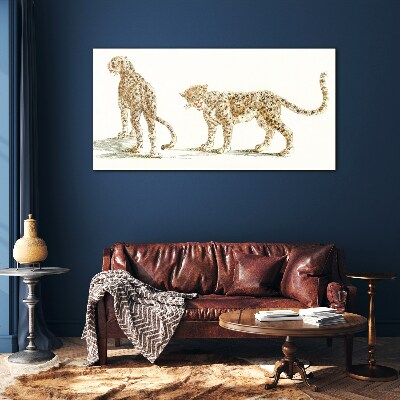 Obraz na skle Zvieratá mačky leopardy