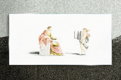 Obraz na skle Kreslenie starovekého anjela