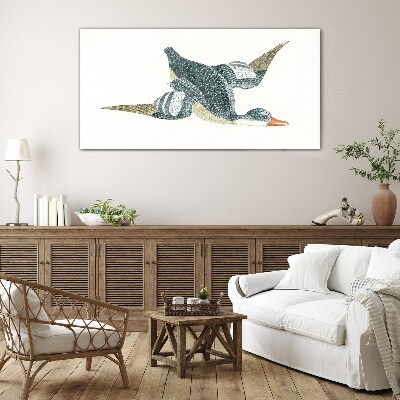 Obraz na skle Kreslenie zvierat vták kačica