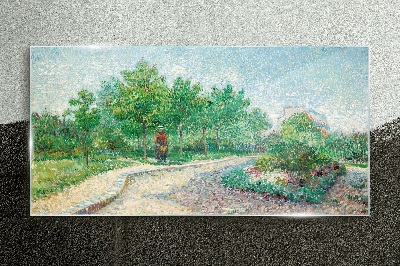 Obraz na skle Letná prechádzka po záhrade