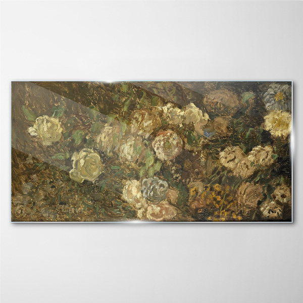 Obraz na skle Abstrakcie mincí kvetín