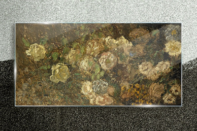 Obraz na skle Abstrakcie mincí kvetín