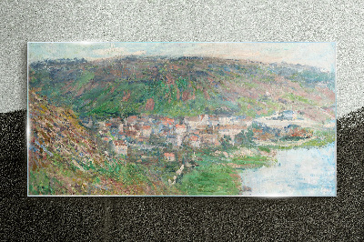 Obraz na skle Jarná krajina pri rieke