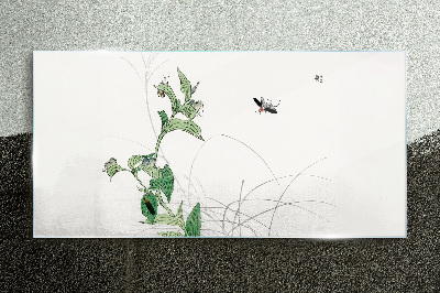 Skleneny obraz Ázijské hmyz listy