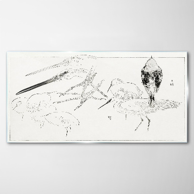 Skleneny obraz Kreslenie zvierat vták