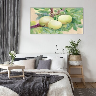 Obraz na skle Ovocie jablčný vetva listy