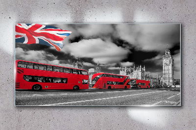 Skleneny obraz Cestné londýnsky autobus