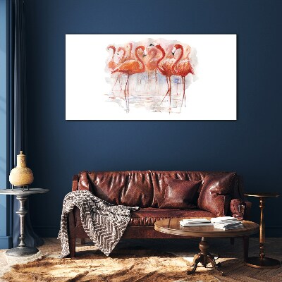Skleneny obraz Abstraktné zvieracie plameniak