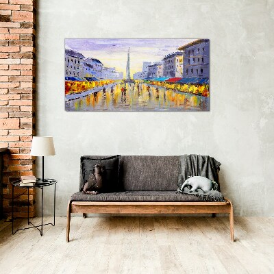 Skleneny obraz Golden Avenue vo svetle západu slnka