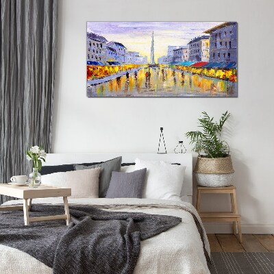 Skleneny obraz Golden Avenue vo svetle západu slnka