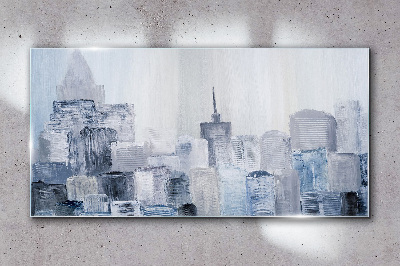 Skleneny obraz Abstrakcie město