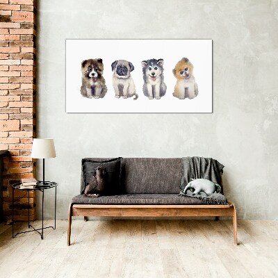 Skleneny obraz Abstrakcie zvierat psov