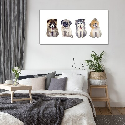 Skleneny obraz Abstrakcie zvierat psov