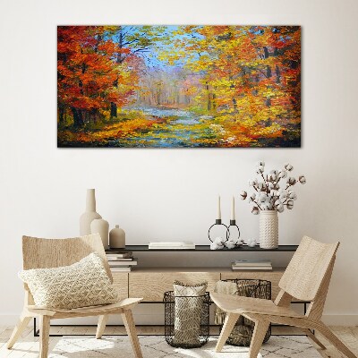 Obraz na skle Jesenné les